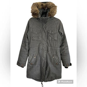 Community Aritzia Down Parka Faux Fur Hood Size S